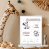 Tableau personnalisable Minnie crayon
