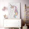 Affiche Décorative "Licorne Étincelante" – Cadre Inclus