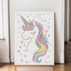 Affiche Décorative "Licorne Étincelante" – Cadre Inclus