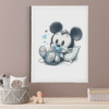 Affiche Décorative "Bébé Mickey Tétine" – Cadre Inclus