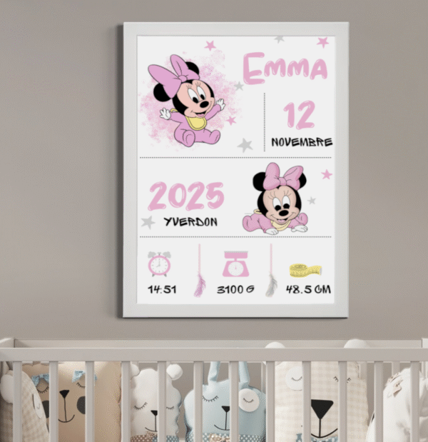 Tableau Personnalisable Thème Minnie